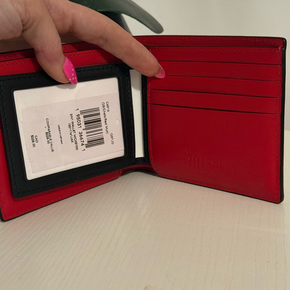 Limited Edition Disney Mickey Mouse X Keith Haring Double Billfold Wallet - Picture 5 of 6